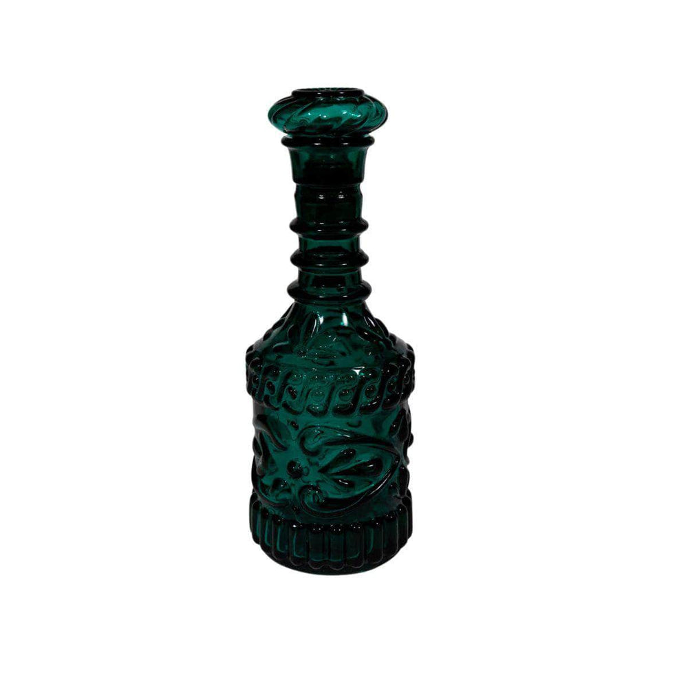 Vintage 70s Dark Green Decanter Bottle