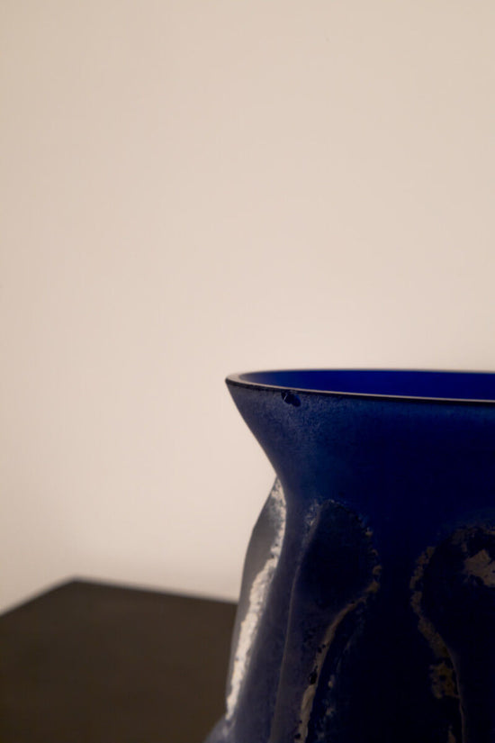 Rare Mid-century French Cobalt Vase