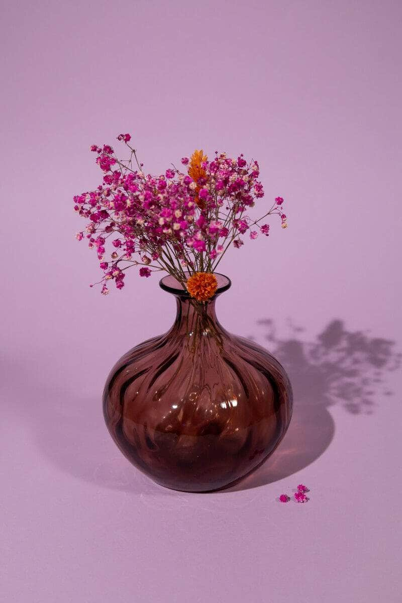 Vintage Purple Art Glass Vase