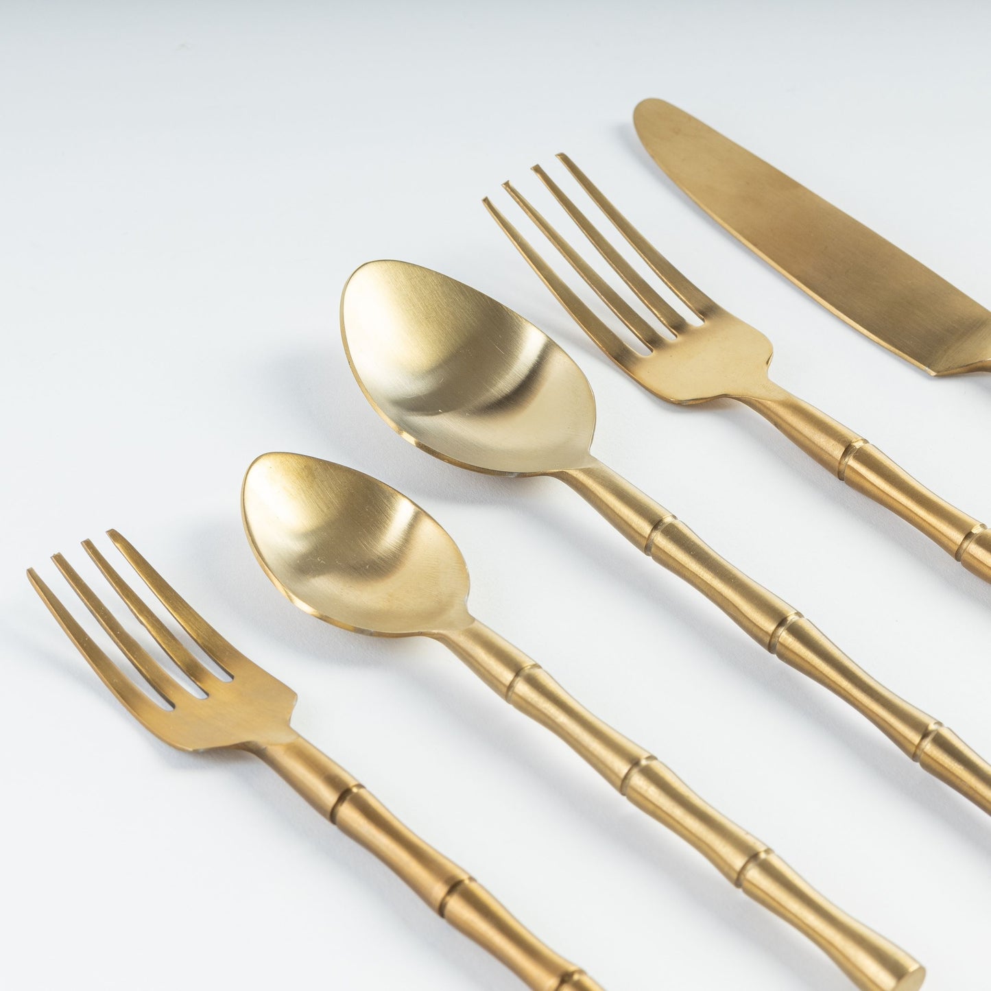 Gold Bamboo Cutlery Set