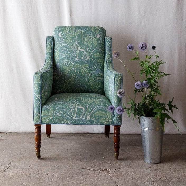 Staffordshire Fabric in Green and Blue