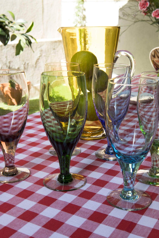 Vintage Multicolour Pitcher and Glasses Set