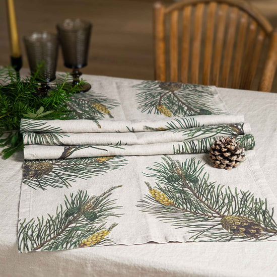 Linen Table Runner PINE