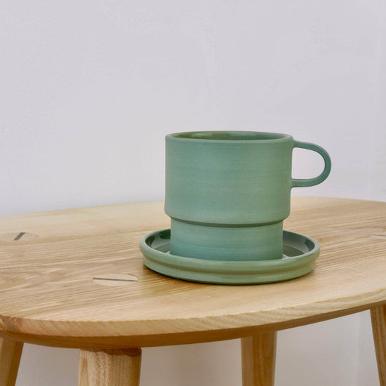 Tall Angular Mug, Sage