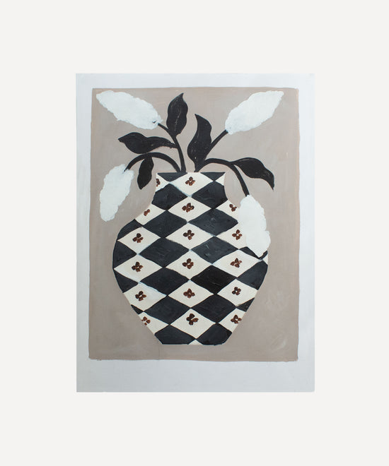 Chequered Vase, Giclée Print