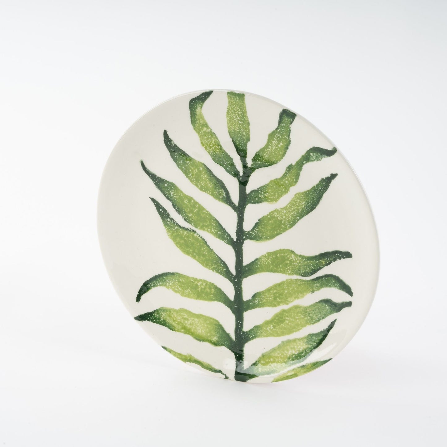 Hand-Painted Ceramic Plates - Leaves Collection