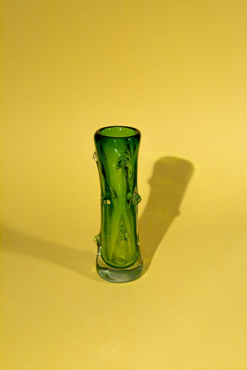 Mid-Century Bohemian Glass Vase