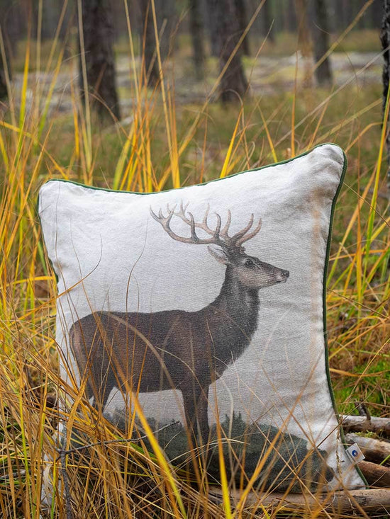 Linen Cushion Cover WILD DEER