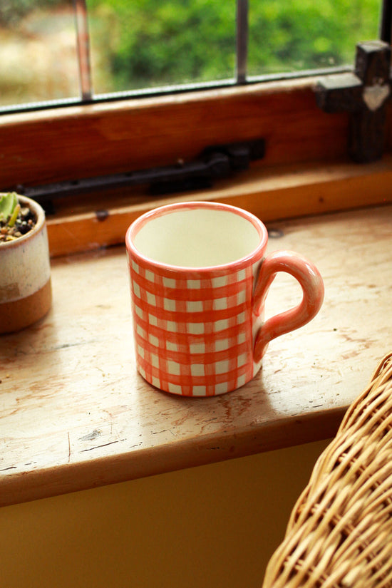 Gingham Mug x Maison Flaneur