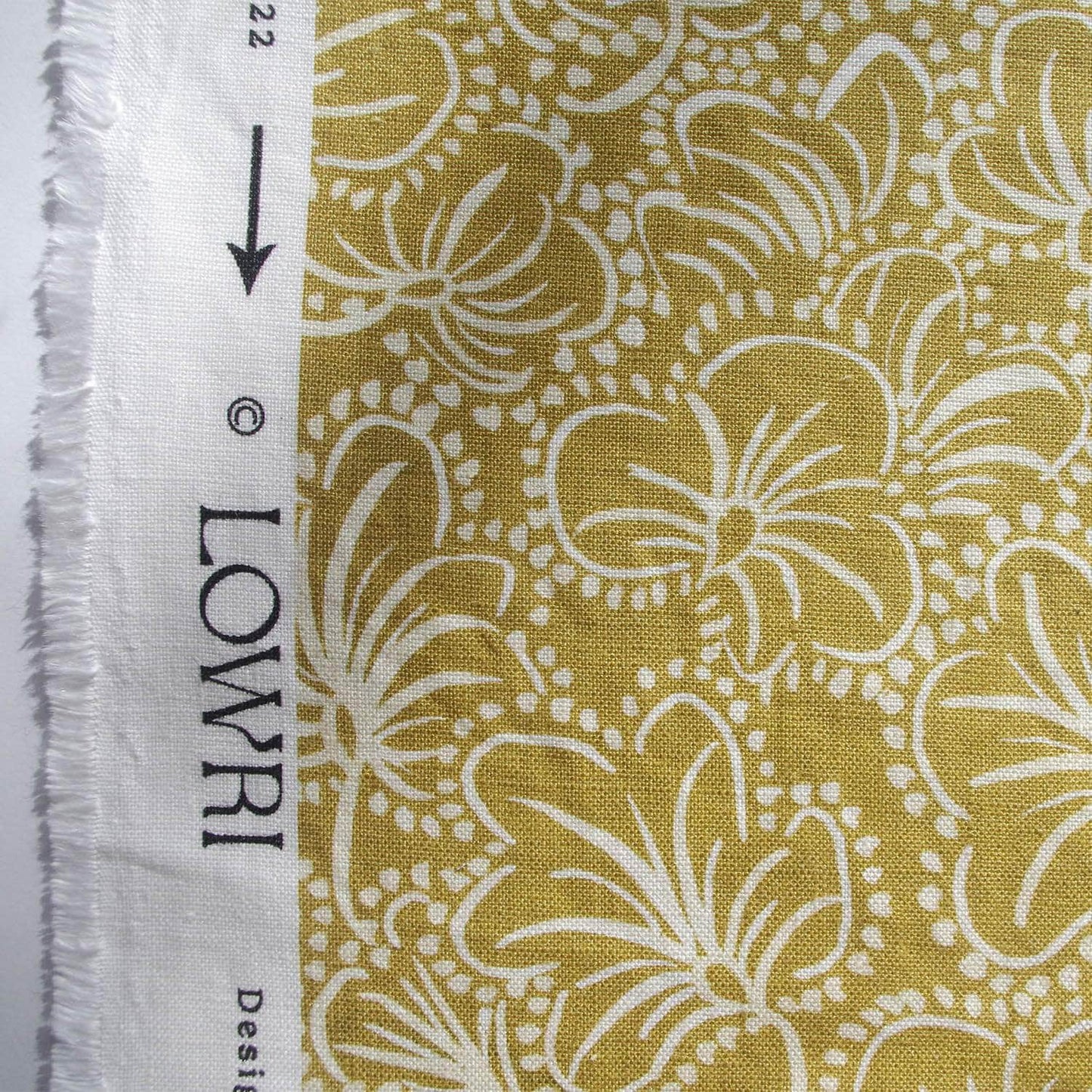 Printed Violas Fabric - Yellow