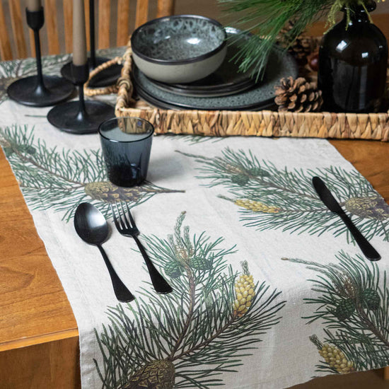 Linen Table Runner PINE