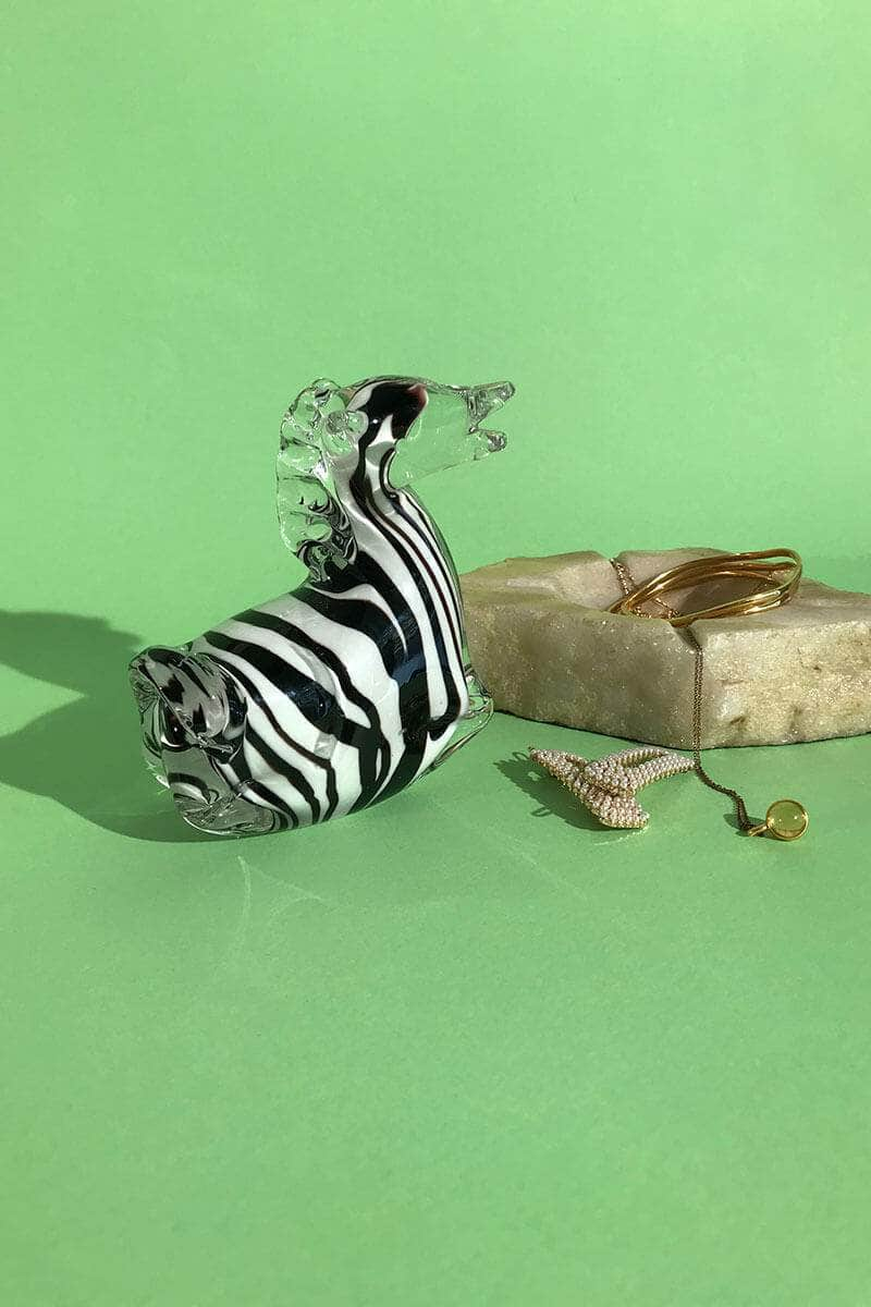 Rare Murano Zebra Statuette