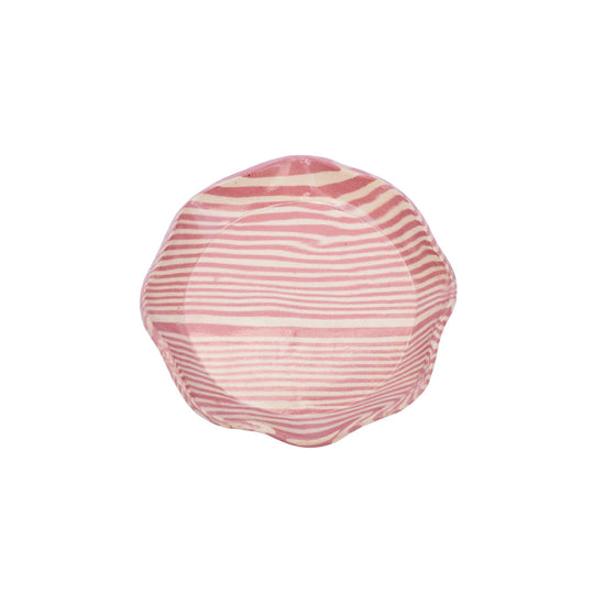 Pink Striped Trinket Dish