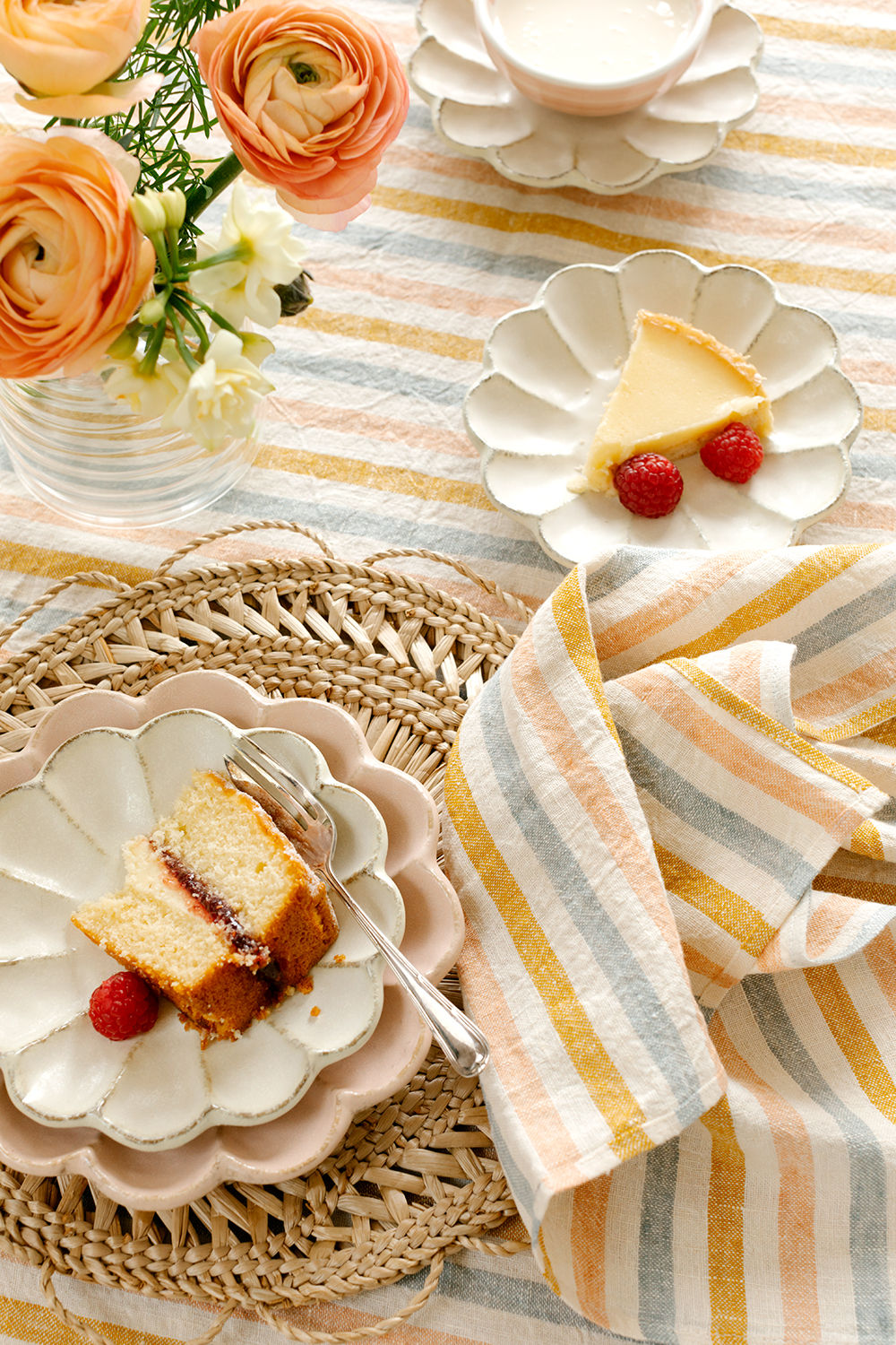 Large Linen Tablecloth - Seaside Stripe