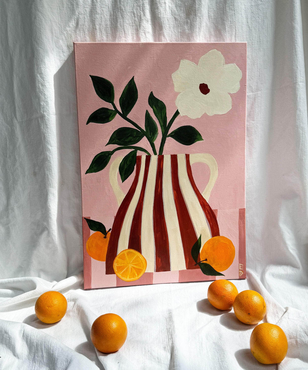 Orange Pot Original Painting