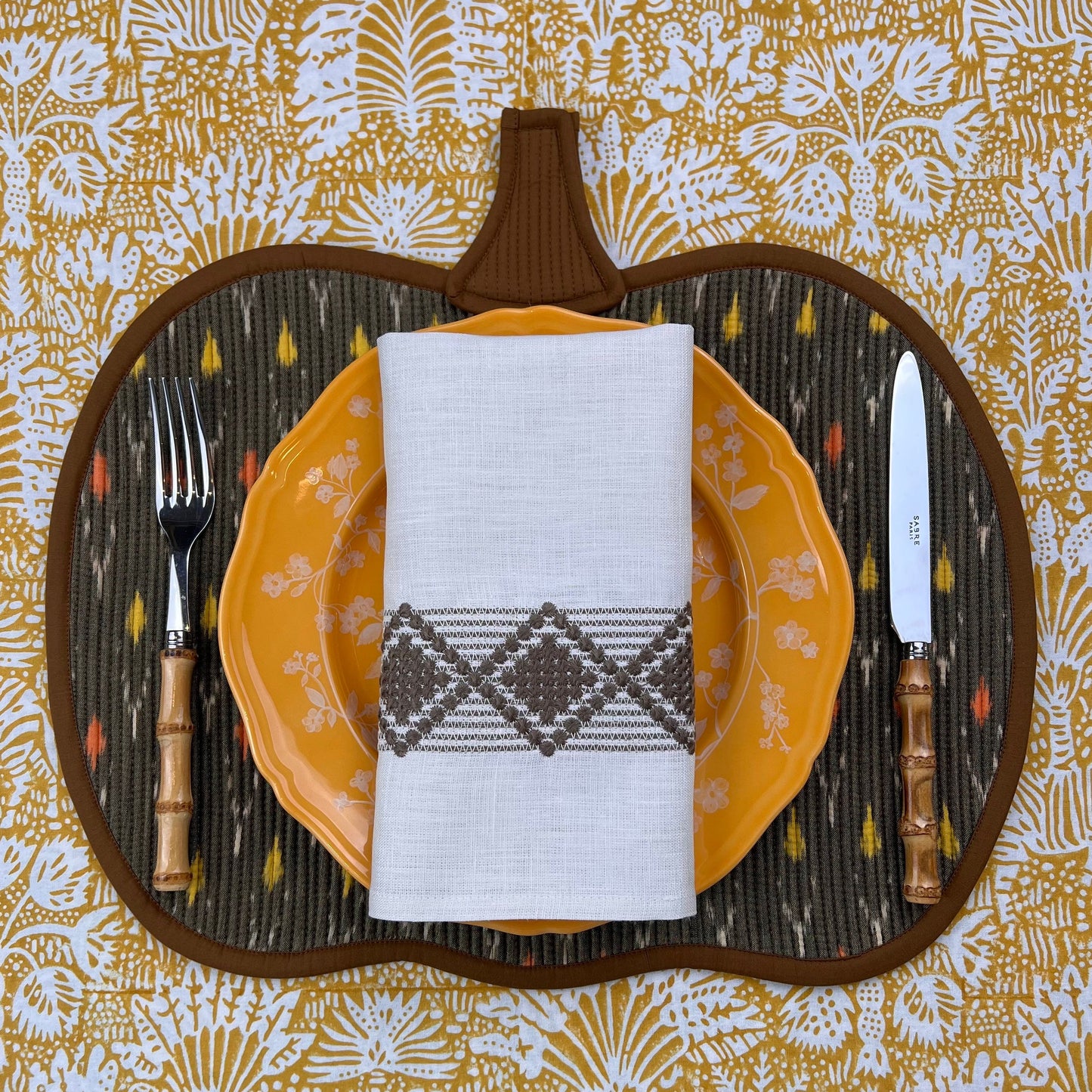 The Pumpkin Placemat - Brown & Taupe