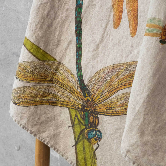 Linen Kitchen Towels LAKESIDE DRAGONFLIES Set of 2