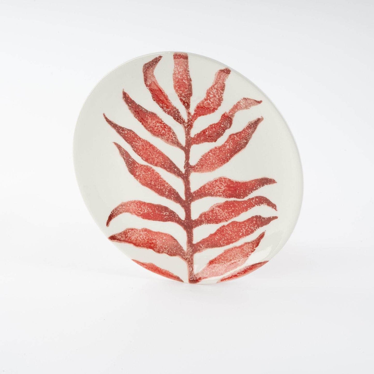 Hand-Painted Ceramic Plates - Leaves Collection