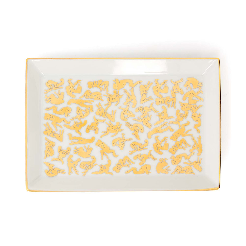 Porcelain Golden Tray Kamo Sutra