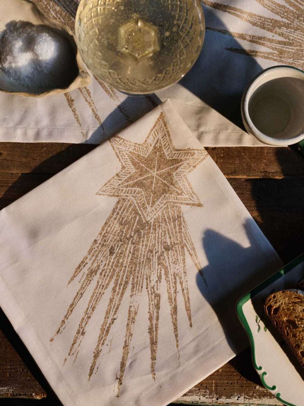 Christmas Star Napkin. Set of Four