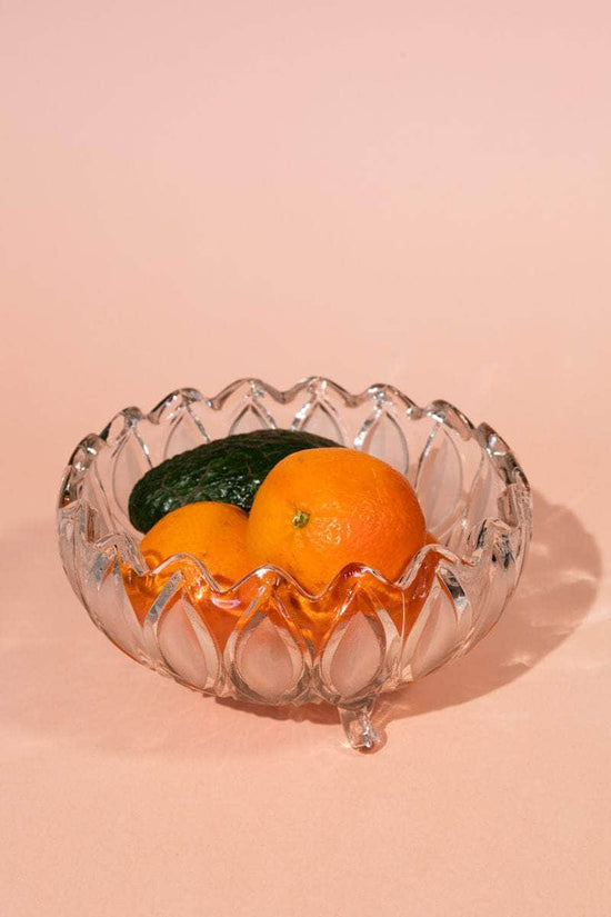 Vintage Glass Fruit Bowl