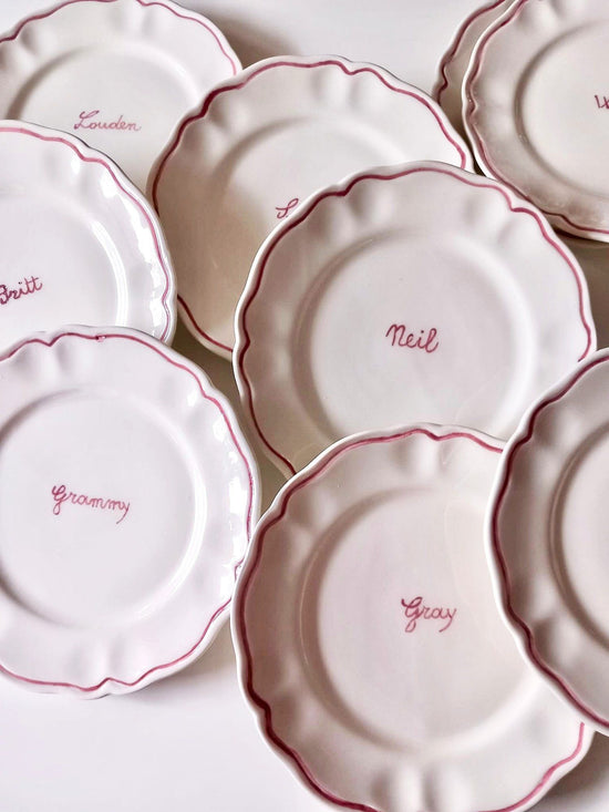 Personalised Ceramic Starter/ Dessert Plate Set