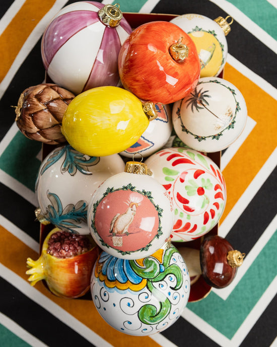 Hand-Painted Christmas Bauble - Festive Ornament