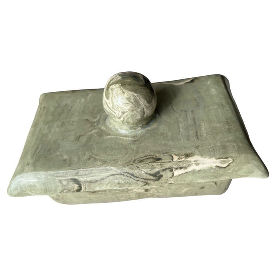 Green Marble Butter Dish