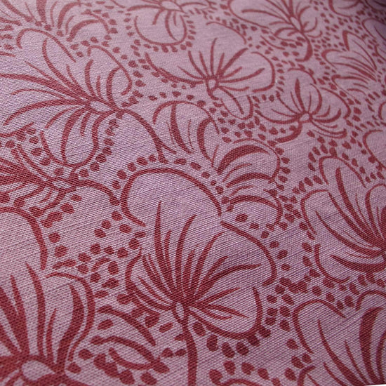 Printed Violas Fabric - Plum