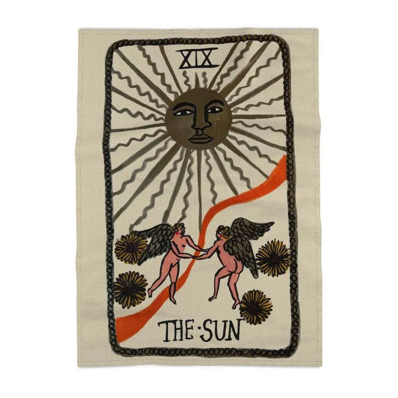 Tabby Booth Cotton Tarot Sun Tea Towel