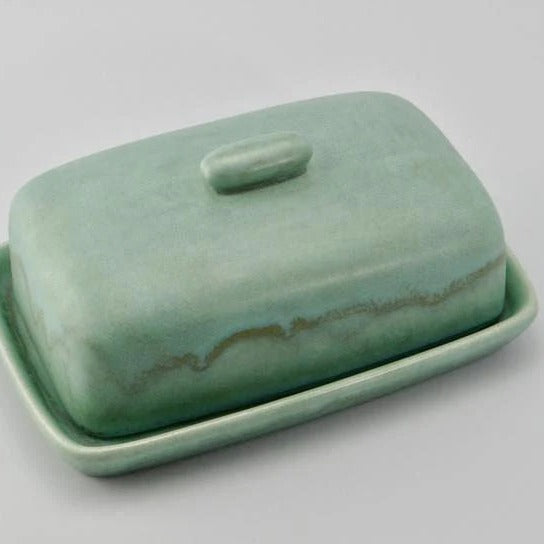 Butter Dish with Lid Cornish Copper Glaze