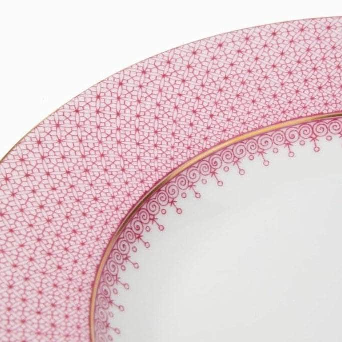 Pink Lace Dinner Plates | Set of 4