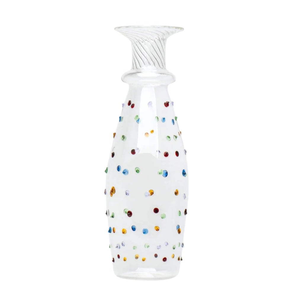 Multicoloured Pom Glass Carafe