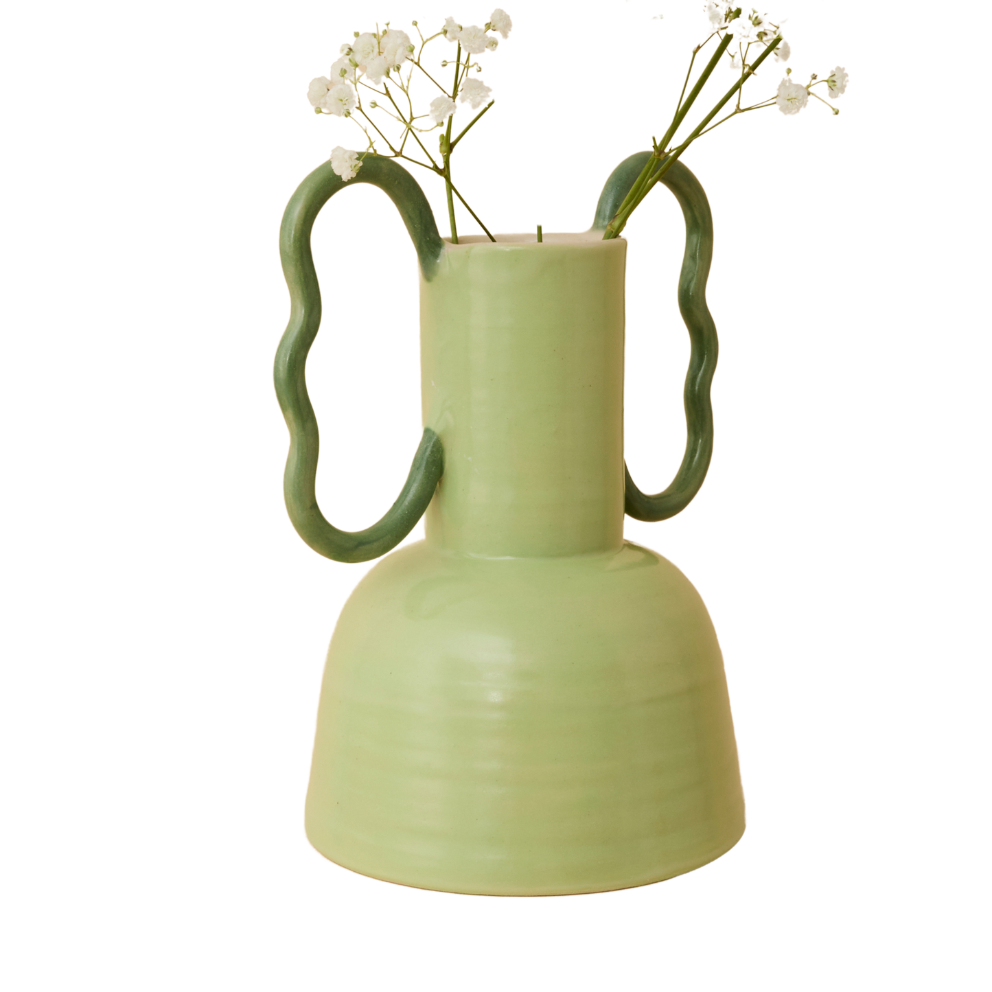 Wiggle Handle Vase - Mint Green