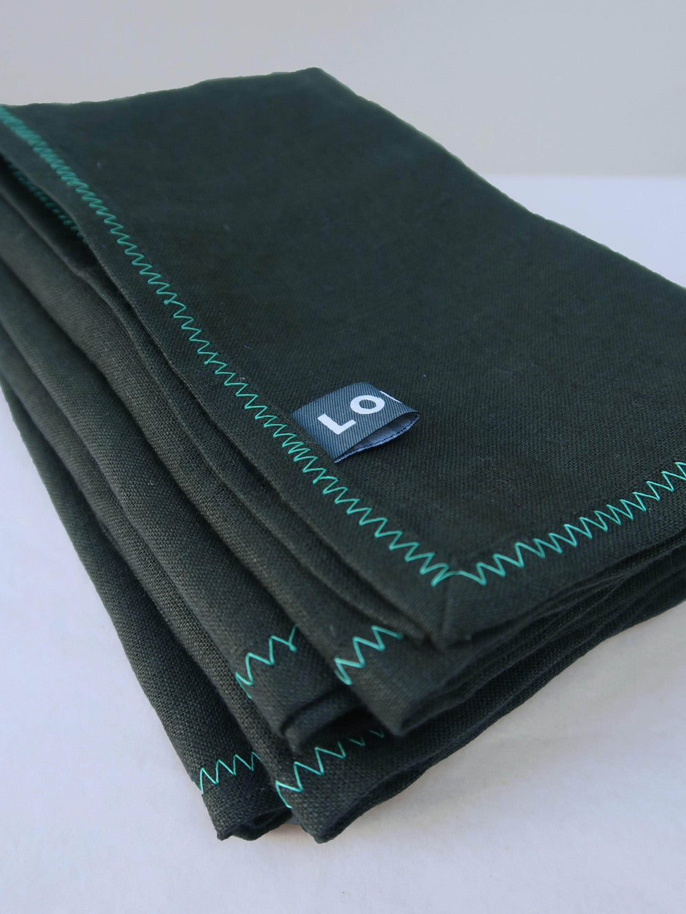 Irish Linen Napkin Set of 4 - Forest Green