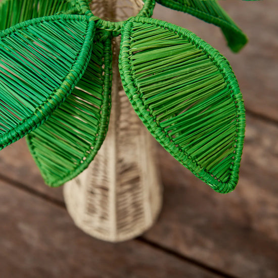 Green Iraca Palm Tree Candleholder M