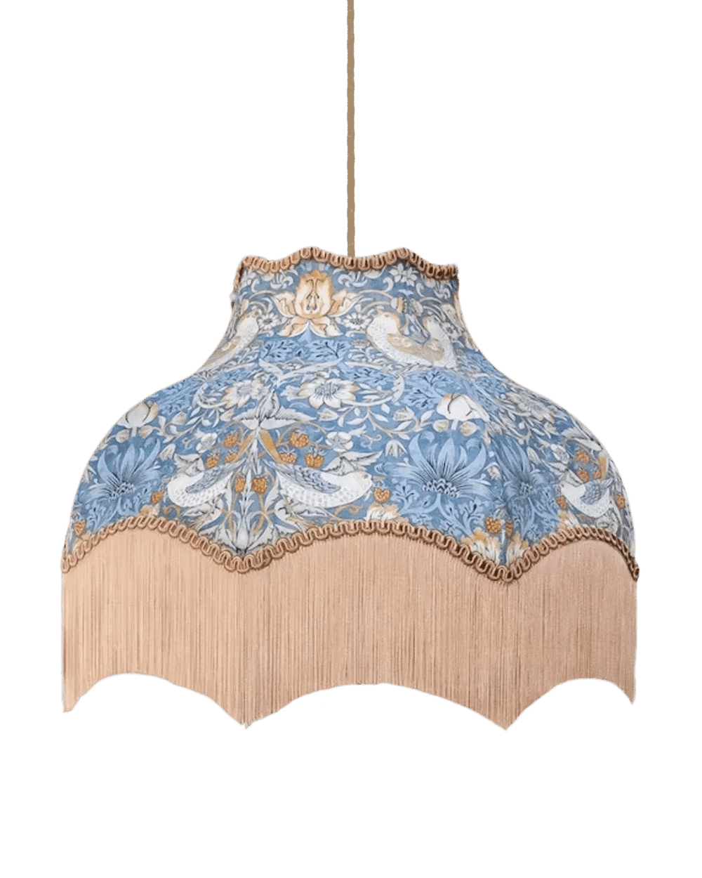 Strawberry Thief Lampshade- Blue