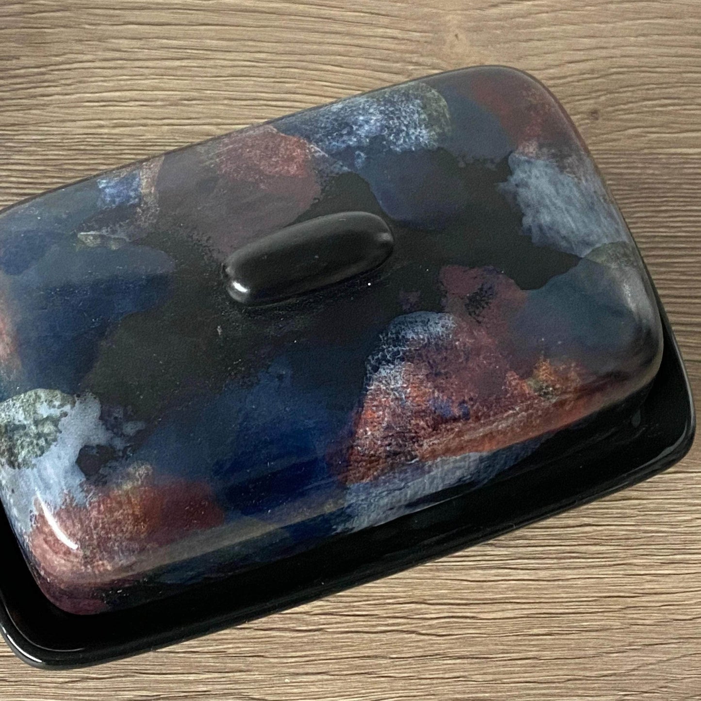 Butter Dish and Sugar Bowl Set - Abstract Glaze