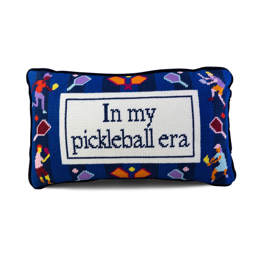 Pickleball Era Needlepoint Pillow