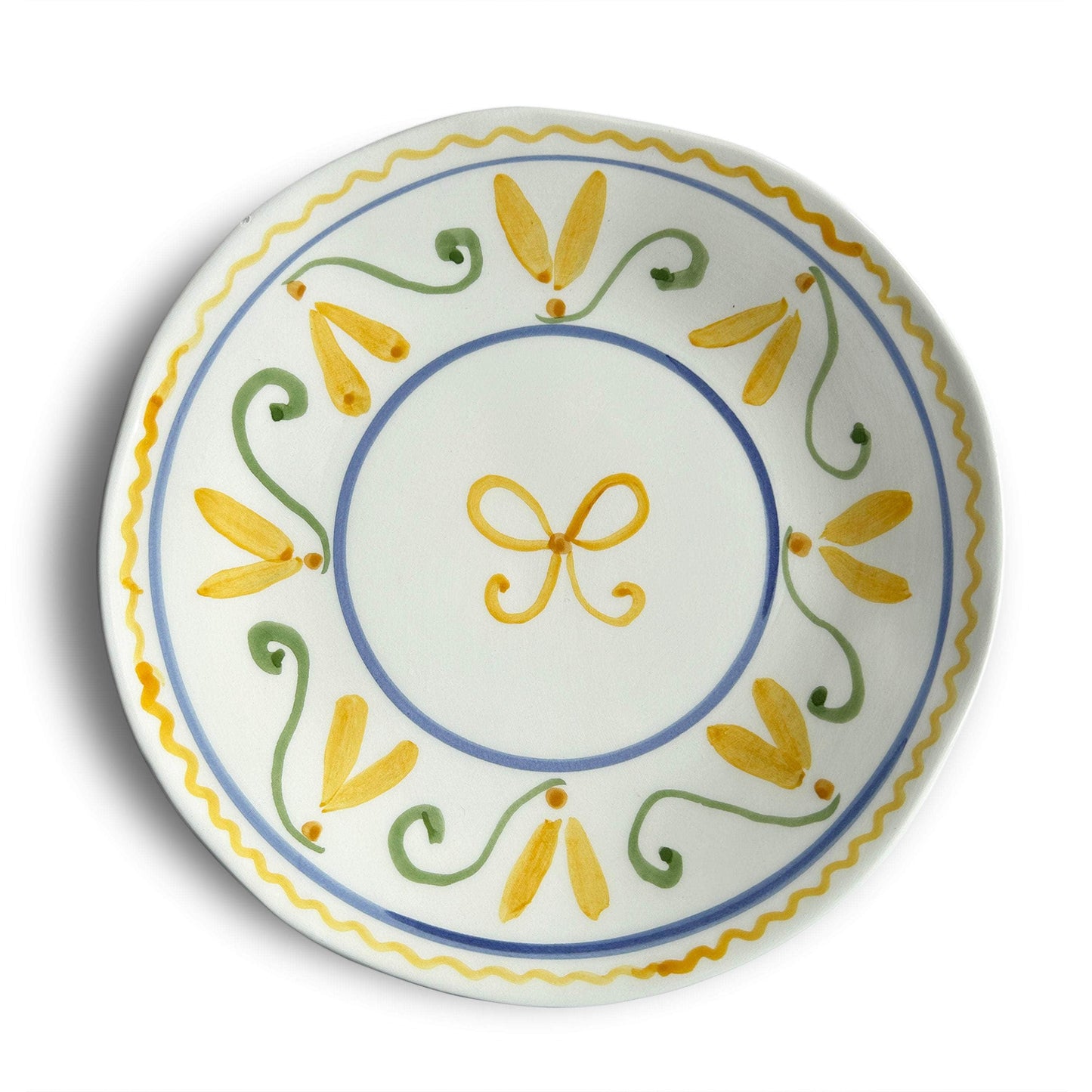 Yellow Ribbon Fleur Dessert Plate