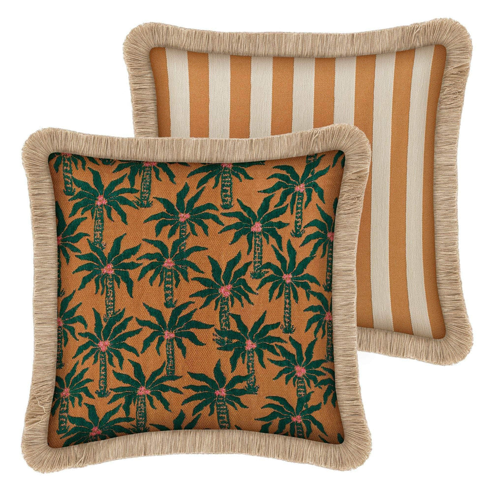 Double Sided Cushion Laura Moss & Caramel x Jackie Caramel & Ecru