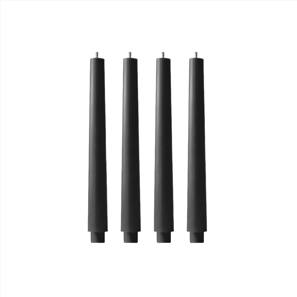 Dinner Pillar Candles - Black