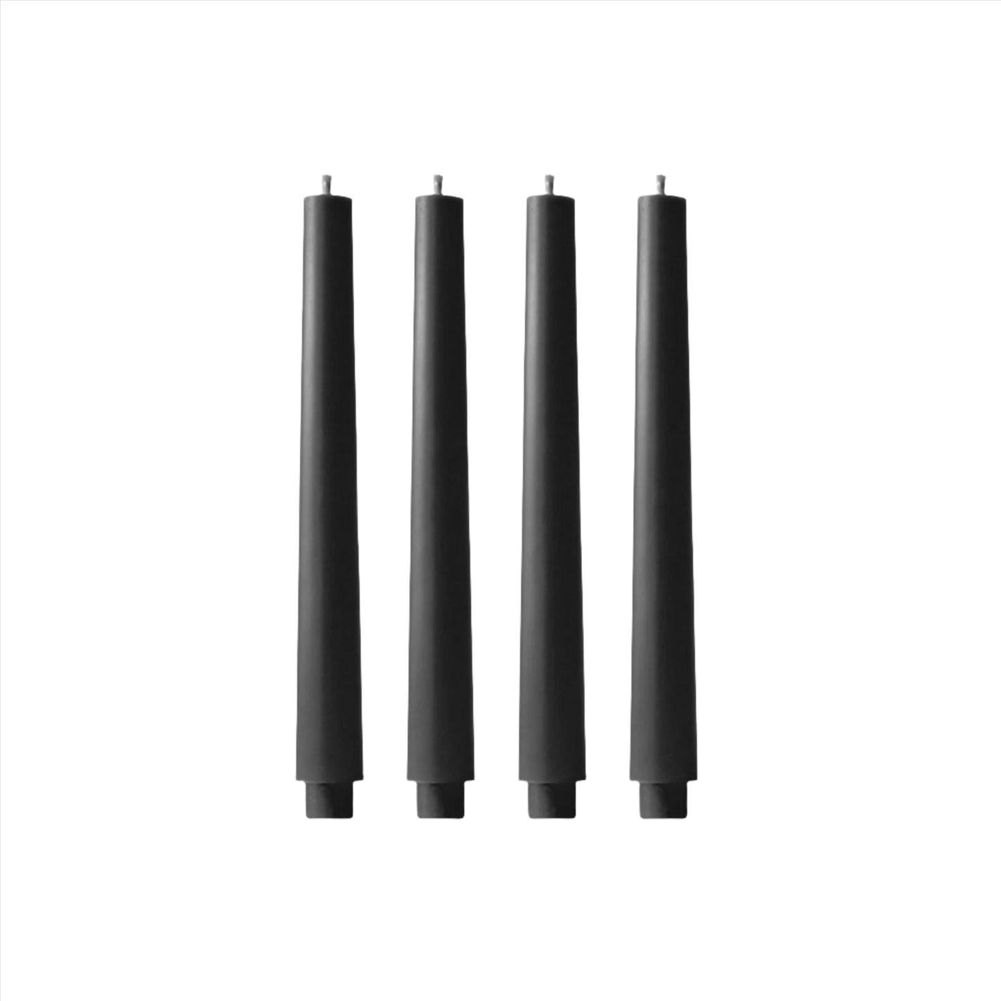 Dinner Pillar Candles - Black