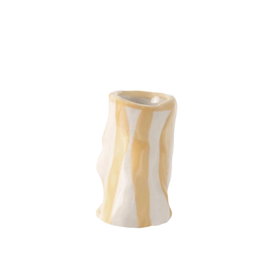 Straw Candy Stripe Candle Holder