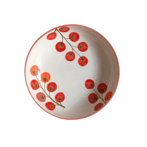 Hand-painted Tomato Pasta Bowls (Set of 2)