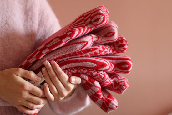 Pink and Red Culver Hot Water Bottle