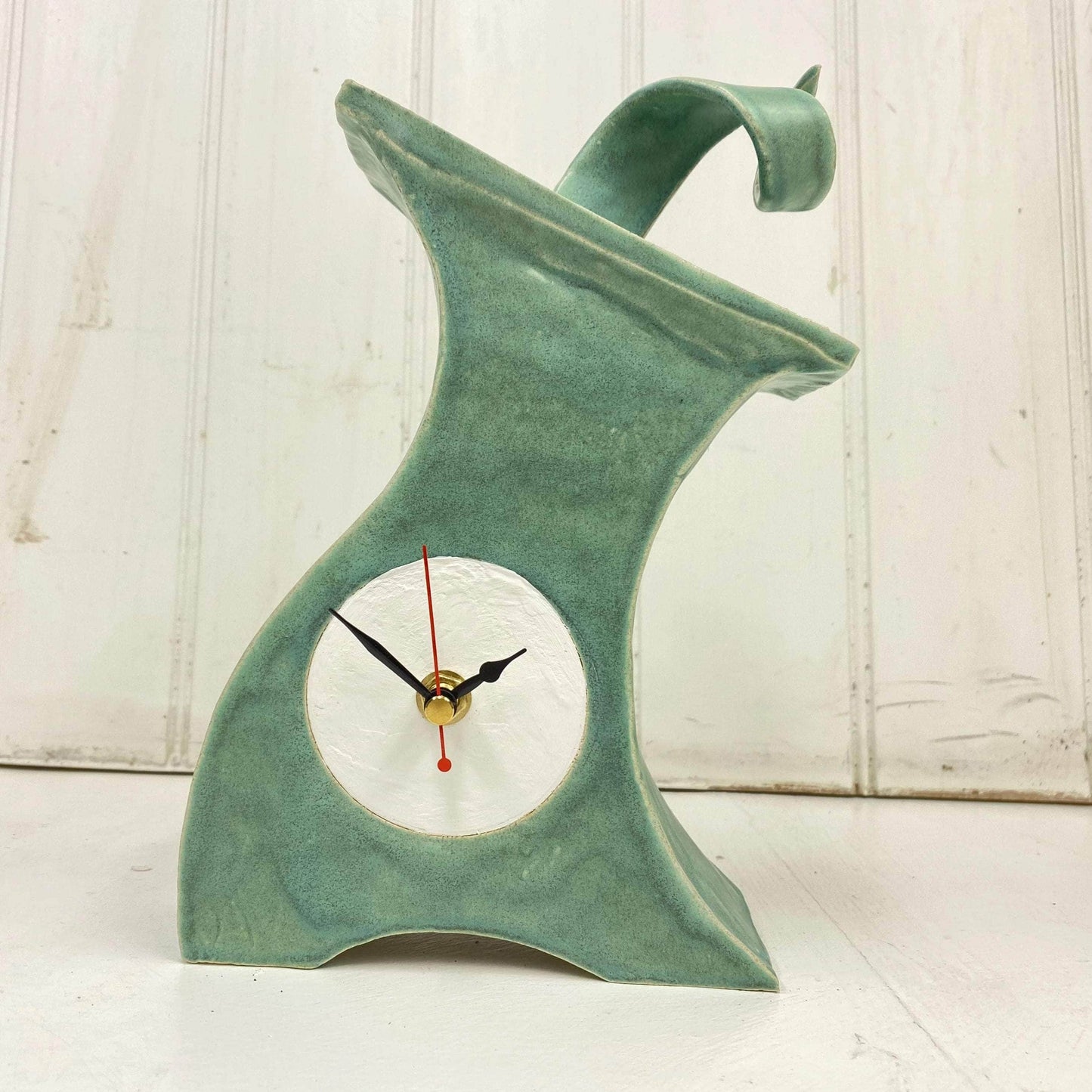 Ceramic Mantel Clock - Cornish Copper