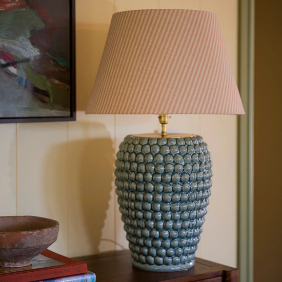 The Linen Card Lampshade In Old Rose