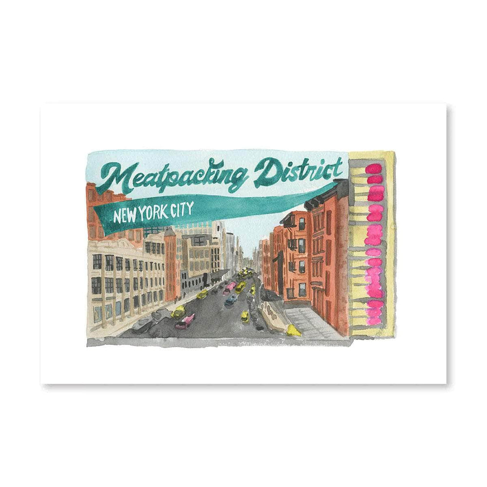 Meatpacking NYC Matchbook Art Print