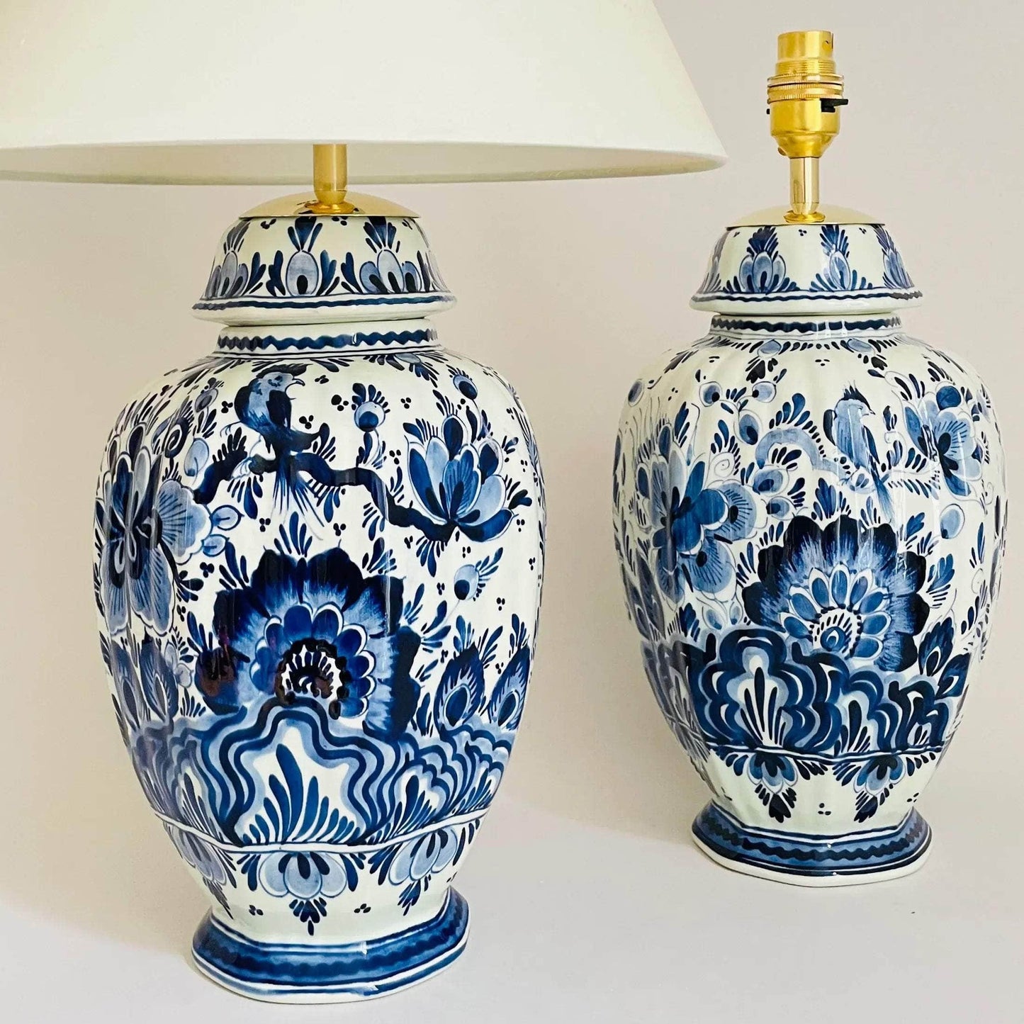 Antique Delft Table Lamp